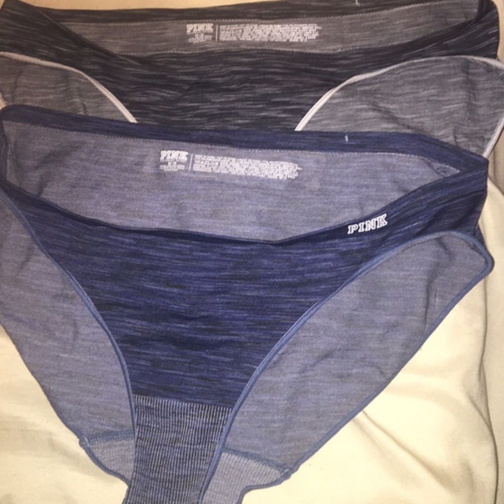 2 NWOT VS PINK panties- (dark blue and black)